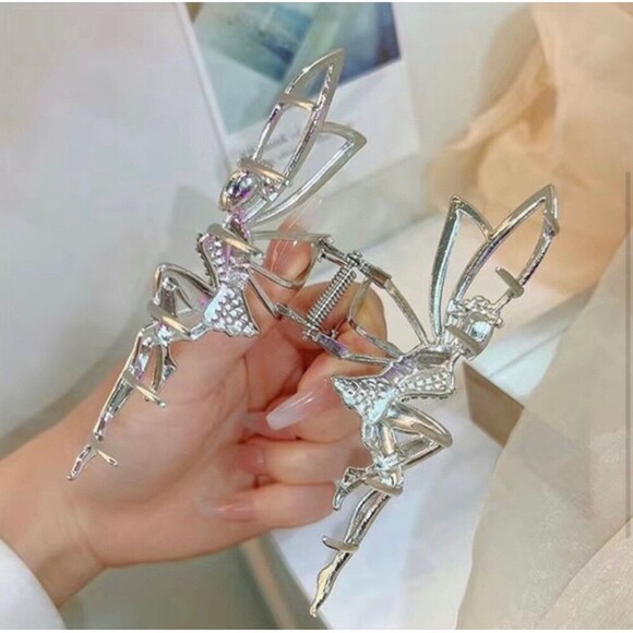 Fairy Hair Claw Clip Womens Gold Tone Elegant Daily/Party Use USA FairyCore Glam - Picture 3 of 5